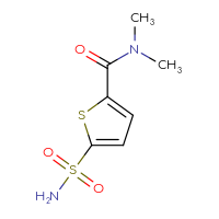 Chemical structure of N,N-dimethyl-5-sulfamoylthiophene-2-carboxamide - CSSB01991490039