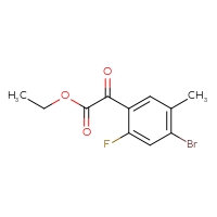 Chemical structure of ethyl 2-(4-bromo-2-fluoro-5-methylphenyl)-2-oxoacetate - CSSB21103686809
