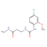 Chemical structure of 3-{[(4-chloro-2-methoxyphenyl)carbamoyl]amino}-N-methylpropanamide - CSSB02018703458