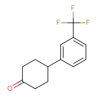 Chemical structure of 4-[3-(trifluoromethyl)phenyl]cyclohexan-1-one - CSSB00000719946
