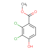 Chemical structure of methyl 2,3-dichloro-4-hydroxybenzoate - CSSB00011002743