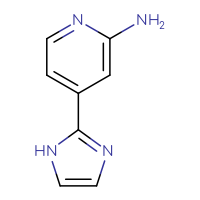 Chemical structure of 4-(1H-imidazol-2-yl)pyridin-2-amine - CSSB00012179039
