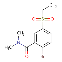 Chemical structure of 2-bromo-5-(ethanesulfonyl)-N,N-dimethylbenzamide - CSSB01999731081