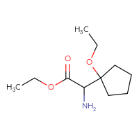 Chemical structure of ethyl 2-amino-2-(1-ethoxycyclopentyl)acetate - CSSB00000687937