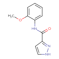 Chemical structure of N-(2-methoxyphenyl)-1H-pyrazole-3-carboxamide - CSSB00000048377
