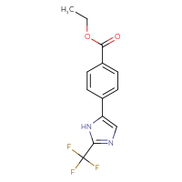 Chemical structure of ethyl 4-[2-(trifluoromethyl)-1H-imidazol-5-yl]benzoate - CSSB09891710505