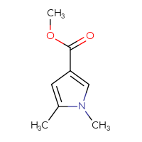 Chemical structure of methyl 1,5-dimethyl-1H-pyrrole-3-carboxylate - CSSB00009826199