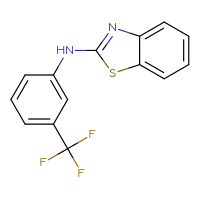 Chemical structure of N-[3-(trifluoromethyl)phenyl]-1,3-benzothiazol-2-amine - CSSB00020652082