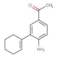 Chemical structure of 1-[4-amino-3-(cyclohex-1-en-1-yl)phenyl]ethan-1-one - CSSB06587162118