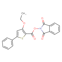 Chemical structure of 1,3-dioxo-2,3-dihydro-1H-isoindol-2-yl 3-ethoxy-5-phenylthiophene-2-carboxylate - CSSB00116226641