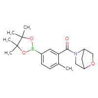 Chemical structure of 5-[2-methyl-5-(4,4,5,5-tetramethyl-1,3,2-dioxaborolan-2-yl)benzoyl]-2-oxa-5-azabicyclo[2.2.1]heptane - CSSB02533260118