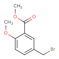 Chemical structure of methyl 5-(bromomethyl)-2-methoxybenzoate - CSSB00010730416