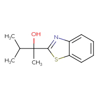 Chemical structure of 2-(1,3-benzothiazol-2-yl)-3-methylbutan-2-ol - CSSB00112617852