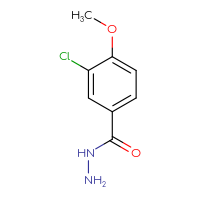 Chemical structure of 3-chloro-4-methoxybenzohydrazide - CSSB00010079250