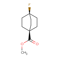 Chemical structure of methyl 4-fluorobicyclo[2.2.2]octane-1-carboxylate - CSSB20620690953