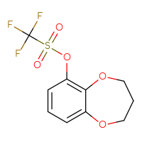 Chemical structure of 3,4-dihydro-2H-1,5-benzodioxepin-6-yl trifluoromethanesulfonate - CSSB20977139508