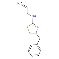 Chemical structure of 4-benzyl-N-(prop-2-en-1-yl)-1,3-thiazol-2-amine - CSSB00006623453