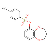 Chemical structure of 3,4-dihydro-2H-1,5-benzodioxepin-6-yl 4-methylbenzene-1-sulfonate - CSSB00114209437