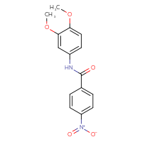 Chemical structure of N-(3,4-dimethoxyphenyl)-4-nitrobenzamide - CSSB00046130738