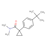 Chemical structure of 1-(4-tert-butylphenyl)-N,N-dimethylcyclopropane-1-carboxamide - CSSB00103752735