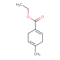 Chemical structure of ethyl 4-methylcyclohexa-1,4-diene-1-carboxylate - CSSB00121573812
