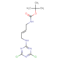 Chemical structure of tert-butyl N-[(2E)-4-[(4,6-dichloro-1,3,5-triazin-2-yl)amino]but-2-en-1-yl]carbamate - CSSB00155136635