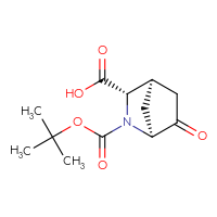 Chemical structure of (1S,3S,4R)-2-[(tert-butoxy)carbonyl]-6-oxo-2-azabicyclo[2.2.1]heptane-3-carboxylic acid - CSSB02125791988