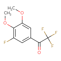 Chemical structure of 2,2,2-trifluoro-1-(3-fluoro-4,5-dimethoxyphenyl)ethan-1-one - CSSB03561207928