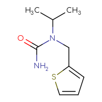 Chemical structure of 1-(propan-2-yl)-1-[(thiophen-2-yl)methyl]urea - CSSB00011472613