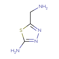 Chemical structure of 5-(aminomethyl)-1,3,4-thiadiazol-2-amine - CSSB00000118013