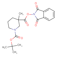 Chemical structure of 1-tert-butyl 3-(1,3-dioxo-2,3-dihydro-1H-isoindol-2-yl) 3-methylpiperidine-1,3-dicarboxylate - CSSB00133015866