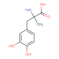 Chemical structure of 2-amino-3-(3,4-dihydroxyphenyl)-2-methylpropanoic acid - CSSB00000015052