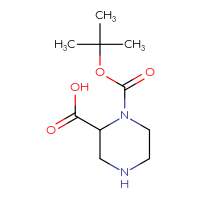 Chemical structure of 1-[(tert-butoxy)carbonyl]piperazine-2-carboxylic acid - CSSB00000067103
