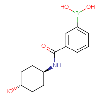 Chemical structure of (3-{[(1r,4r)-4-hydroxycyclohexyl]carbamoyl}phenyl)boronic acid - CSSB00020631186