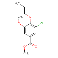Chemical structure of methyl 3-chloro-5-methoxy-4-propoxybenzoate - CSSB01998646632