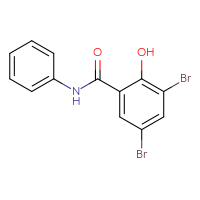 Chemical structure of 3,5-dibromo-2-hydroxy-N-phenylbenzamide - CSSB00015252528