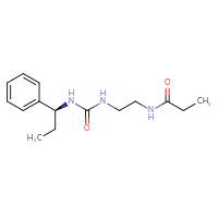 Chemical structure of N-[2-({[(1S)-1-phenylpropyl]carbamoyl}amino)ethyl]propanamide - CSSB01071927608