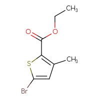Chemical structure of ethyl 5-bromo-3-methylthiophene-2-carboxylate - CSSB00010888738