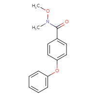 Chemical structure of N-methoxy-N-methyl-4-phenoxybenzamide - CSSB00031863029