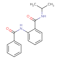 Chemical structure of 2-benzamido-N-(propan-2-yl)benzamide - CSSB00048347344