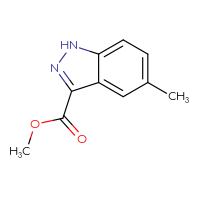 Chemical structure of methyl 5-methyl-1H-indazole-3-carboxylate - CSSB00000062816