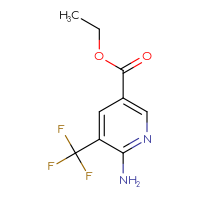 Chemical structure of ethyl 6-amino-5-(trifluoromethyl)pyridine-3-carboxylate - CSSB00037920886