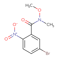 Chemical structure of 5-bromo-N-methoxy-N-methyl-2-nitrobenzamide - CSSB02144477281