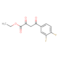 Chemical structure of ethyl 4-(3,4-difluorophenyl)-2,4-dioxobutanoate - CSSB00000301323