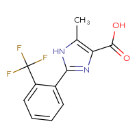 Chemical structure of 5-methyl-2-[2-(trifluoromethyl)phenyl]-1H-imidazole-4-carboxylic acid - CSSB00001019434
