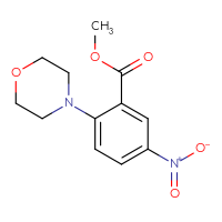 Chemical structure of methyl 2-(morpholin-4-yl)-5-nitrobenzoate - CSSB00025735249
