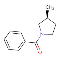 Chemical structure of (3S)-1-benzoyl-3-methylpyrrolidine - CSSB00134964838