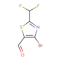 Chemical structure of 4-bromo-2-(difluoromethyl)-1,3-thiazole-5-carbaldehyde - CSSB00116210170