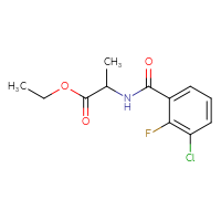 Chemical structure of ethyl 2-[(3-chloro-2-fluorophenyl)formamido]propanoate - CSSB00008547541