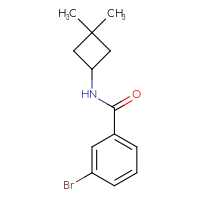 Chemical structure of 3-bromo-N-(3,3-dimethylcyclobutyl)benzamide - CSSB00016739033